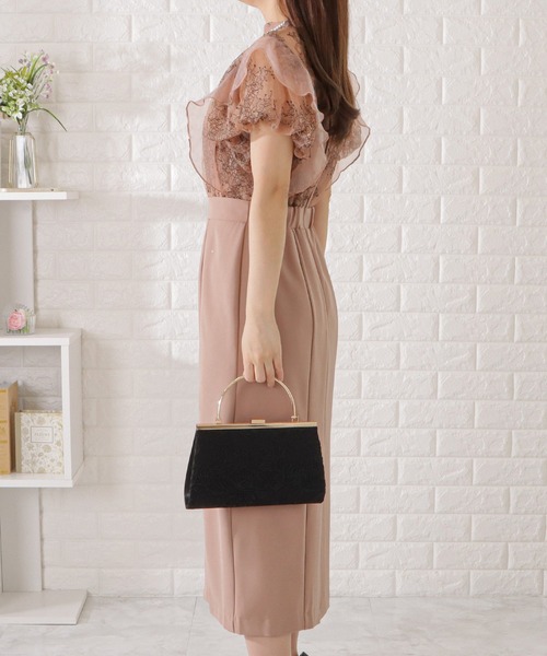 Lace Ladies（レースレディース）の「フラワー刺繍メタリックハンドバッグ（クラッチバッグ・レディース・ブラック/シルバー/アイボリー・FREE）」の19枚目の写真