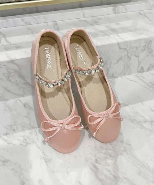 Loueme（ルエム）の「ビジューストラップバレエシューズ（バレエシューズ・レディース・アイボリー/ライトブルー/ピンク・23.5cm/24.5cm）」の6枚目の写真