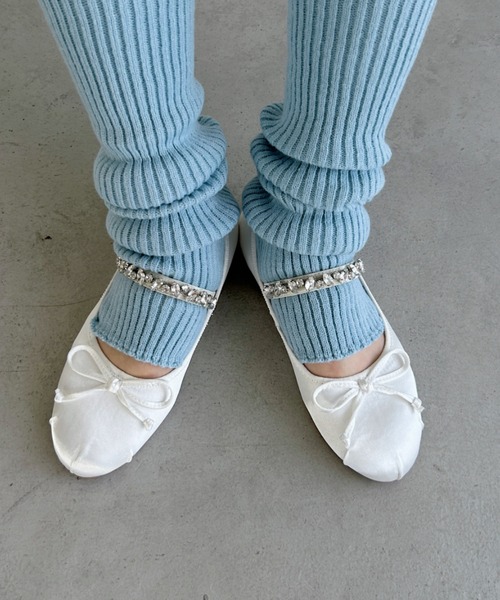 Loueme（ルエム）の「ビジューストラップバレエシューズ（バレエシューズ・レディース・アイボリー/ライトブルー/ピンク・23.5cm/24.5cm）」の9枚目の写真