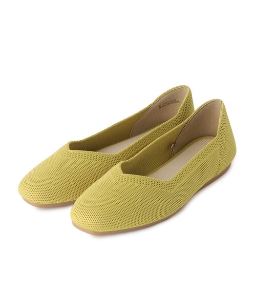 SHOO・LA・RUE（シューラルー）の「◆【高レビュー】洗えてサラサラ スクエアニットパンプス（パンプス・レディース・ブラウン系/レッド系1/ブルー/サンドベージュ/ブラック/キャメル/マスタード/ベージュ系その他6/ベージュ系その他2/ピンク系7/ブラック系2/イエロー系2/ブルー系その他4・25/45/35）」の11枚目の写真