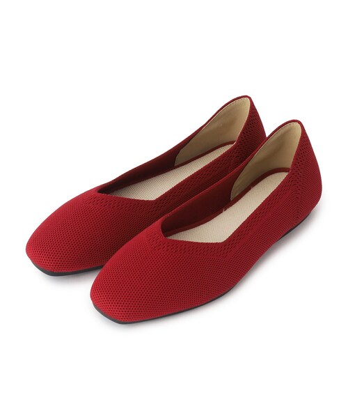 SHOO・LA・RUE（シューラルー）の「◆【高レビュー】洗えてサラサラ スクエアニットパンプス（パンプス・レディース・ブラウン系/レッド系1/ブルー/サンドベージュ/ブラック/キャメル/マスタード/ベージュ系その他6/ベージュ系その他2/ピンク系7/ブラック系2/イエロー系2/ブルー系その他4・25/45/35）」の13枚目の写真