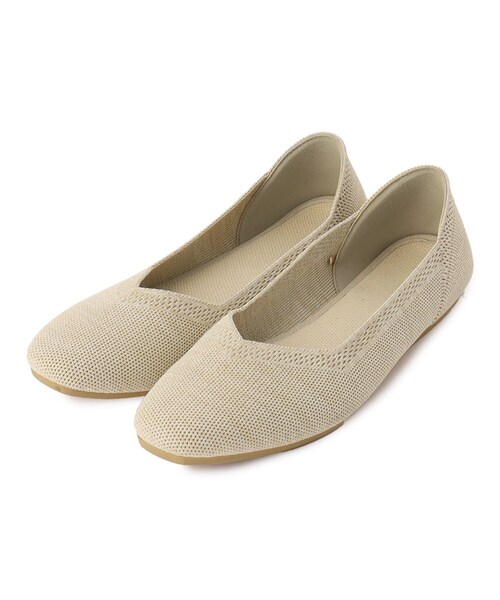 SHOO・LA・RUE（シューラルー）の「◆【高レビュー】洗えてサラサラ スクエアニットパンプス（パンプス・レディース・ブラウン系/レッド系1/ブルー/サンドベージュ/ブラック/キャメル/マスタード/ベージュ系その他6/ベージュ系その他2/ピンク系7/ブラック系2/イエロー系2/ブルー系その他4・25/45/35）」の6枚目の写真