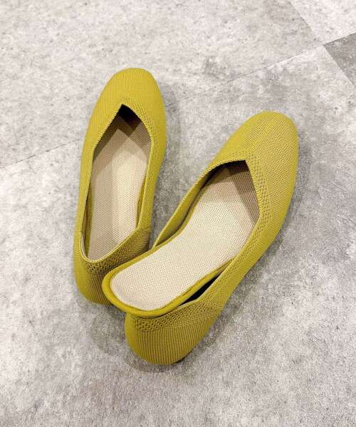 SHOO・LA・RUE（シューラルー）の「◆【高レビュー】洗えてサラサラ スクエアニットパンプス（パンプス・レディース・ブラウン系/レッド系1/ブルー/サンドベージュ/ブラック/キャメル/マスタード/ベージュ系その他6/ベージュ系その他2/ピンク系7/ブラック系2/イエロー系2/ブルー系その他4・25/45/35）」の22枚目の写真