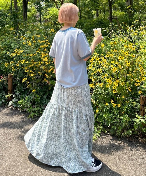 Alley by w closet（アリーバイダブルクローゼット）の「【Alley】うさぎプリントリンガーT（Tシャツ/カットソー・レディース・ベージュ/ピンク/ブルー/スミクロ・FREE）」の5枚目の写真