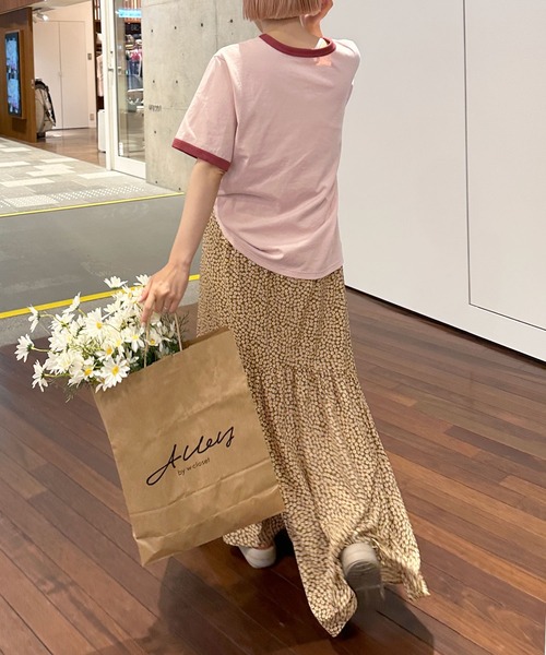 Alley by w closet（アリーバイダブルクローゼット）の「【Alley】うさぎプリントリンガーT（Tシャツ/カットソー・レディース・ベージュ/ピンク/ブルー/スミクロ・FREE）」の21枚目の写真