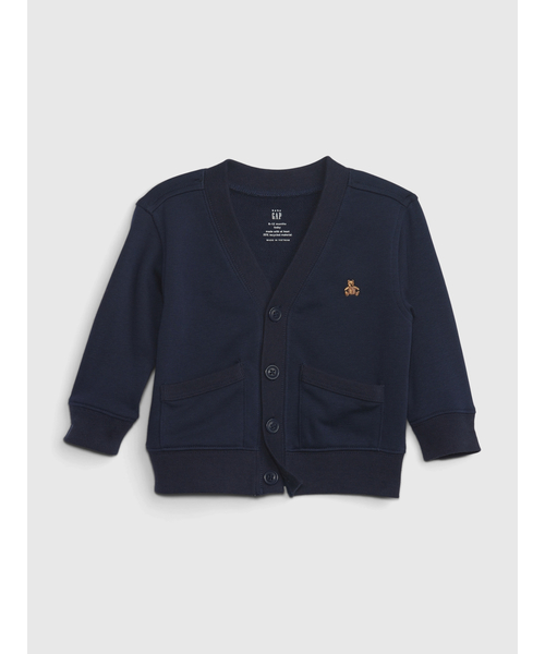GAP（ギャップ）の「スウェットVネックカーディガン (ベビー)（カーディガン/ボレロ・キッズ・ライトグレー/ネイビー/ベージュ・6-12M/12-18M/18-24M/2 YRS/3 YRS/5 YRS/4 YRS/3-6M）」の3枚目の写真