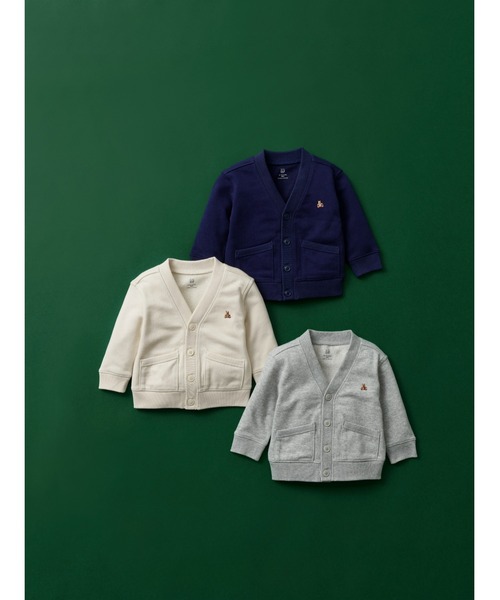 GAP（ギャップ）の「スウェットVネックカーディガン (ベビー)（カーディガン/ボレロ・キッズ・ライトグレー/ネイビー/ベージュ・6-12M/12-18M/18-24M/2 YRS/3 YRS/5 YRS/4 YRS/3-6M）」の6枚目の写真