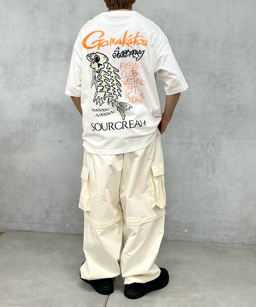 Sourcream(サワークリーム)の「【Gamakatsu×Sourcream】フィッシュボーンビッグTEE(Tシャツ/カットソー・メンズ・ブラック/ホワイト・FREE)」の18枚目の写真