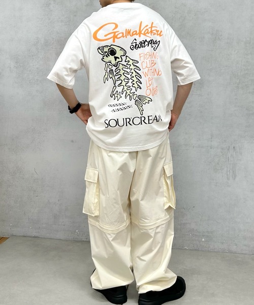 Sourcream(サワークリーム)の「【Gamakatsu×Sourcream】フィッシュボーンビッグTEE(Tシャツ/カットソー・メンズ・ブラック/ホワイト・FREE)」の11枚目の写真