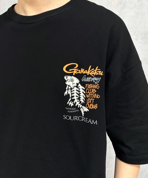 Sourcream(サワークリーム)の「【Gamakatsu×Sourcream】フィッシュボーンビッグTEE(Tシャツ/カットソー・メンズ・ブラック/ホワイト・FREE)」の12枚目の写真