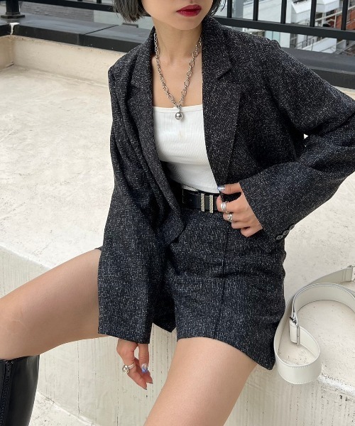 PAGEBOY（ページボーイ）の「ツイードショートジャケット（テーラードジャケット・レディース・オフホワイト/ブラック・FREE）」の9枚目の写真