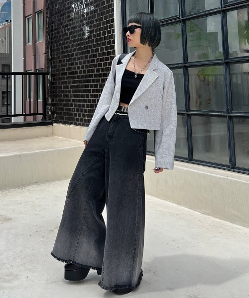 PAGEBOY（ページボーイ）の「ツイードショートジャケット（テーラードジャケット・レディース・オフホワイト/ブラック・FREE）」の6枚目の写真