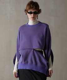 PRANK PROJECT | 【23AUTUMN先行予約商品】ファスナースリットリブダンボールニットトップ / Zipper Slit Ribbed Cardboard Knit Top(ニット/セーター)