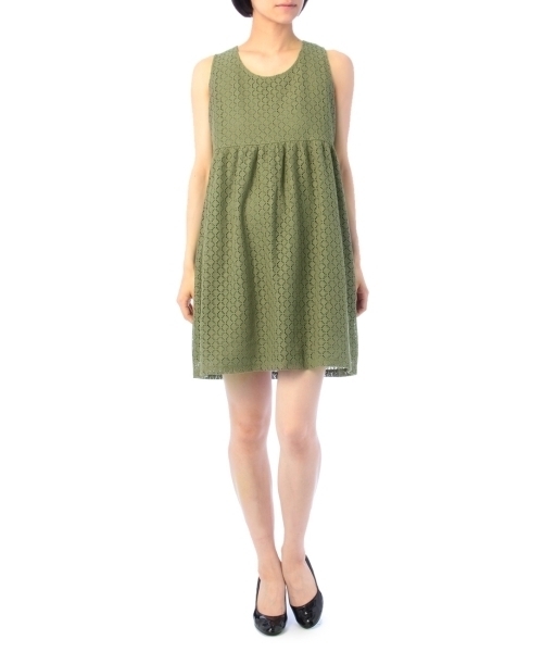 grove（グローブ）の「アイレットレースワンピース（ワンピース・レディース・グリーン/ブルー/ベージュ・03/02）」の7枚目の写真