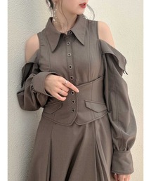 dazzlin | オープンショルダーコルセットワンピース(ワンピース)