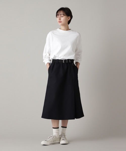 MHL.(エムエイチエル)の「LIGHTWEIGHT MATT COTTON JERSEY(Tシャツ/カットソー・レディース・ホワイト/レッド系その他3・2)」の10枚目の写真