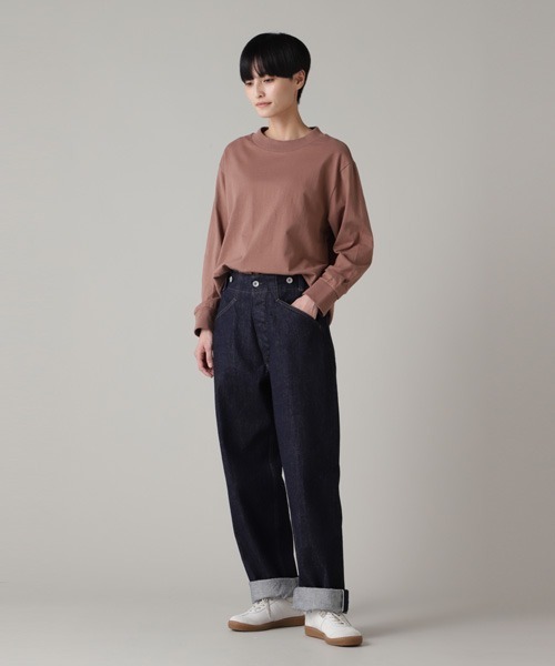 MHL.(エムエイチエル)の「LIGHTWEIGHT MATT COTTON JERSEY(Tシャツ/カットソー・レディース・ホワイト/レッド系その他3・2)」の4枚目の写真