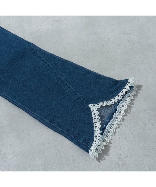 apres les cours（アプレレクール）の「【WEB限定】裾レースフレアパンツ（その他パンツ・キッズ・ピンク/アイボリー/インディゴブルー・110/120/100/90/130/140/80）」の9枚目の写真