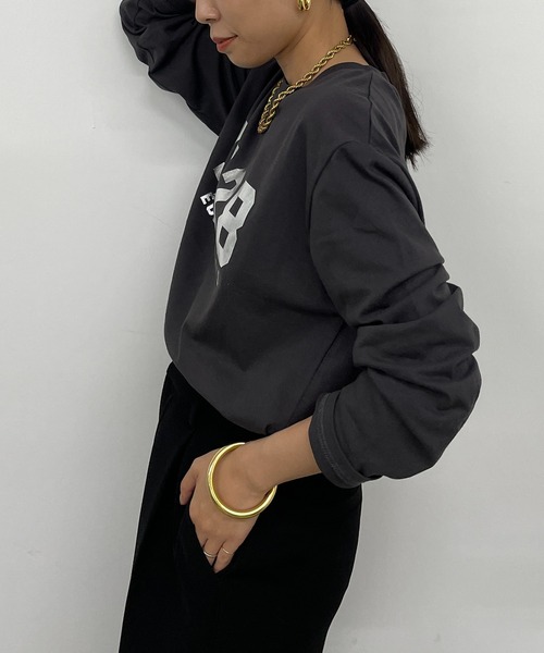 LOUNGEDRESS（ラウンジドレス）の「1928ロンT（Tシャツ/カットソー・レディース・チャコールグレー・FREE）」の3枚目の写真