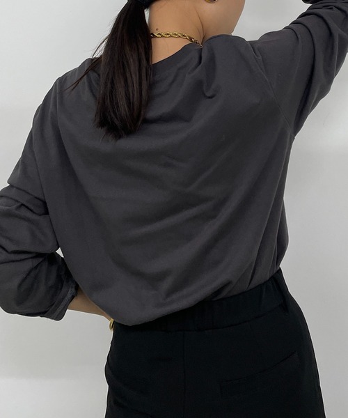 LOUNGEDRESS（ラウンジドレス）の「1928ロンT（Tシャツ/カットソー・レディース・チャコールグレー・FREE）」の4枚目の写真