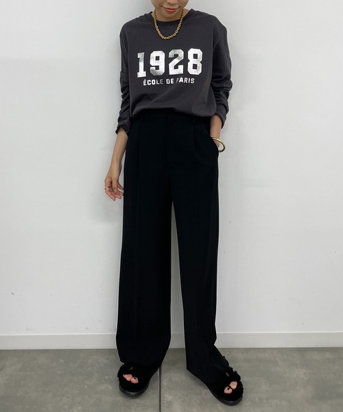 LOUNGEDRESS（ラウンジドレス）の「1928ロンT（Tシャツ/カットソー・レディース・チャコールグレー・FREE）」の6枚目の写真