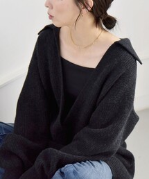 quaranciel | quaranciel: アクア カシミヤ ブレンド スキッパー ニット(ニット/セーター)