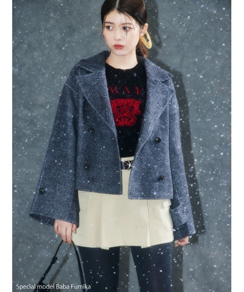 SNIDEL(スナイデル)の「ウールリバーPコート(その他アウター・レディース・その他/ブラック/ライトベージュ/ミント・FREE)」の22枚目の写真