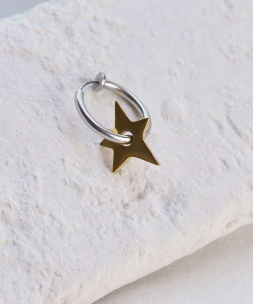 Fun & Daily（ファンアンドデイリー）の「1ピース・スタードロップサークルイヤリング（イヤリング・メンズ・シルバー系その他/シルバー・FREE）」の6枚目の写真