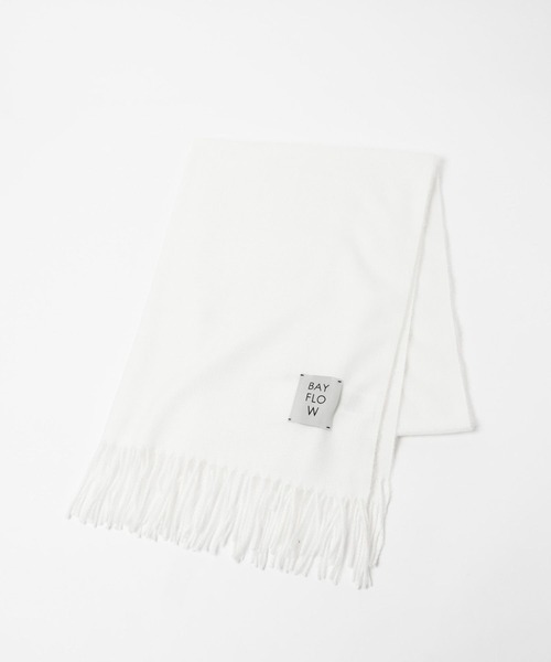 BAYFLOW（ベイフロー）の「コウミツドカラーストール（ストール/ショール・レディース・ホワイト/イエロー/ブルー/グレー系/ピンク/オレンジ/オフホワイト/ライトベージュ・FREE）」の2枚目の写真