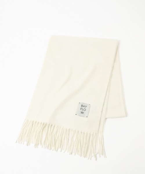 BAYFLOW（ベイフロー）の「コウミツドカラーストール（ストール/ショール・レディース・ホワイト/イエロー/ブルー/グレー系/ピンク/オレンジ/オフホワイト/ライトベージュ・FREE）」の3枚目の写真