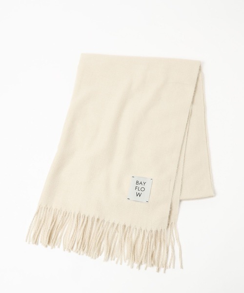 BAYFLOW（ベイフロー）の「コウミツドカラーストール（ストール/ショール・レディース・ホワイト/イエロー/ブルー/グレー系/ピンク/オレンジ/オフホワイト/ライトベージュ・FREE）」の4枚目の写真