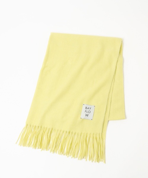 BAYFLOW（ベイフロー）の「コウミツドカラーストール（ストール/ショール・レディース・ホワイト/イエロー/ブルー/グレー系/ピンク/オレンジ/オフホワイト/ライトベージュ・FREE）」の6枚目の写真