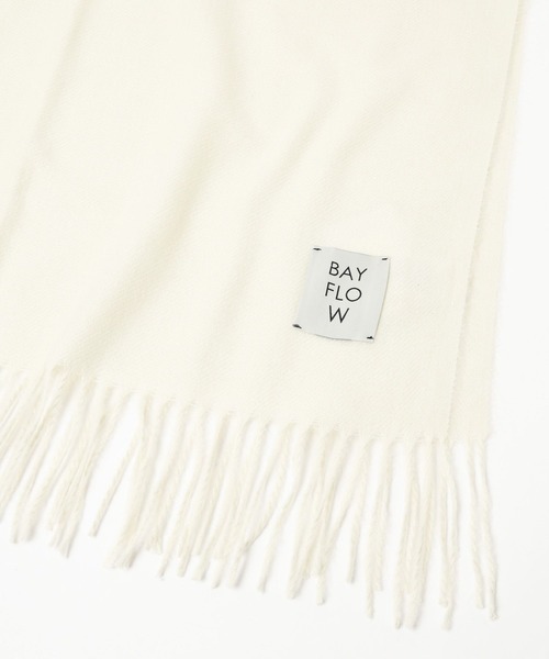 BAYFLOW（ベイフロー）の「コウミツドカラーストール（ストール/ショール・レディース・ホワイト/イエロー/ブルー/グレー系/ピンク/オレンジ/オフホワイト/ライトベージュ・FREE）」の14枚目の写真