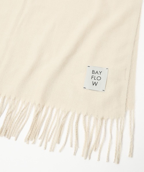 BAYFLOW（ベイフロー）の「コウミツドカラーストール（ストール/ショール・レディース・ホワイト/イエロー/ブルー/グレー系/ピンク/オレンジ/オフホワイト/ライトベージュ・FREE）」の18枚目の写真