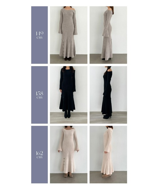 Olu.(オルドット)の「フレアスリーブニットワンピース(ワンピース・レディース・アイボリー/ブラック/モカ・FREE)」の10枚目の写真