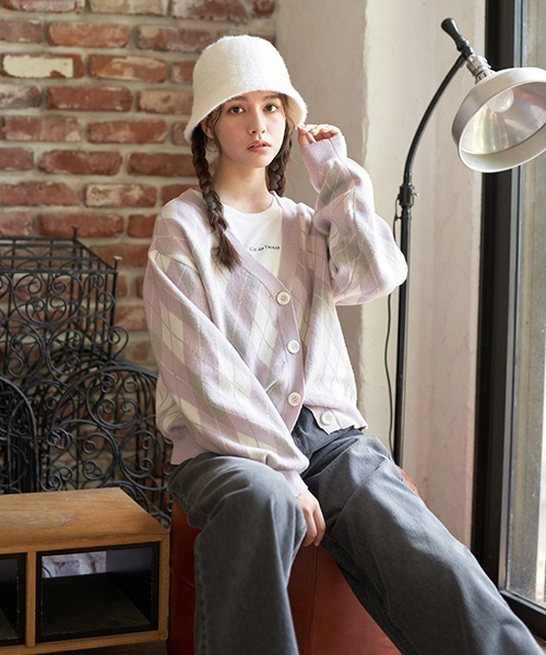 LOVETOXIC（ラブトキシック）の「アーガイルカーディガンSET（ニット