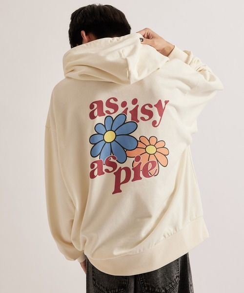 iisy(イージー)の「iisy / ポップアートフラワーオーバーサイズプルパーカー(パーカー・メンズ・オレンジ/パープル/ブラック/キナリ・S/M/L)」の12枚目の写真