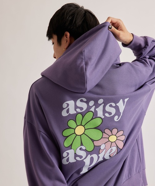 iisy(イージー)の「iisy / ポップアートフラワーオーバーサイズプルパーカー(パーカー・メンズ・オレンジ/パープル/ブラック/キナリ・S/M/L)」の15枚目の写真