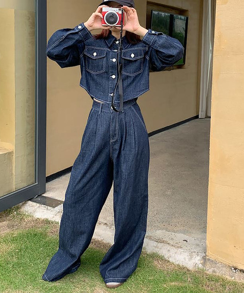 Ulysses（ユリシス）の「セットアップ デニムジャケット&パンツ 2点