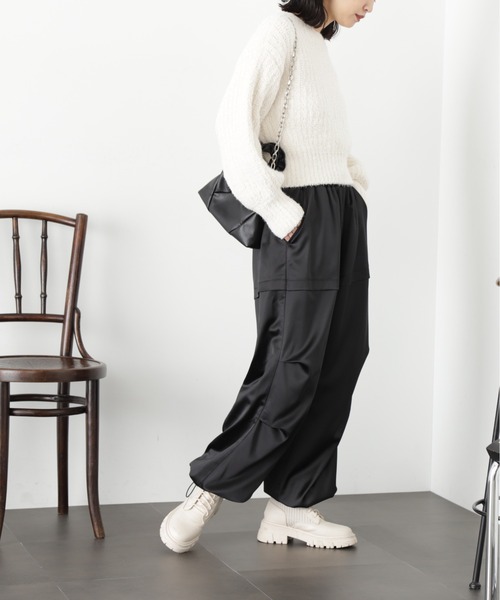 FREE'S MART(フリーズマート)の「◆フェザーモール前後2wayカーディガン(カーディガン/ボレロ・レディース・レッド/ホワイト/ベージュ/チャコールグレー・FREE)」の11枚目の写真