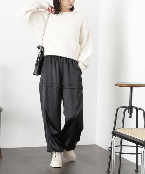 FREE'S MART(フリーズマート)の「◆フェザーモール前後2wayカーディガン(カーディガン/ボレロ・レディース・レッド/ホワイト/ベージュ/チャコールグレー・FREE)」の12枚目の写真