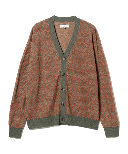 B:MING by BEAMS（ビーミングバイビームス）の「リネン ミックス ジャカード カーディガン（カーディガン/ボレロ・メンズ・グリーン/サックスブルー・X-LARGE/MEDIUM/LARGE/SMALL）」の8枚目の写真