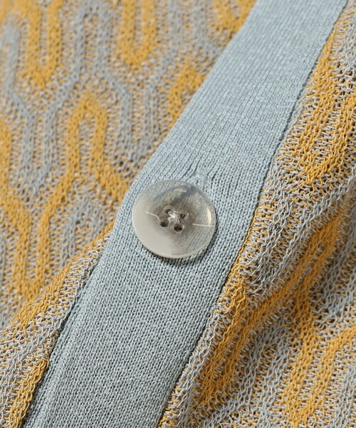 B:MING by BEAMS（ビーミングバイビームス）の「リネン ミックス ジャカード カーディガン（カーディガン/ボレロ・メンズ・グリーン/サックスブルー・X-LARGE/MEDIUM/LARGE/SMALL）」の15枚目の写真