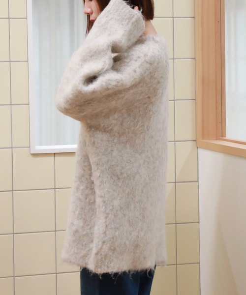 archives（アルシーヴ）の「シャギーミドルルーズニット（ニット/セーター・レディース・アイボリー/オレンジ/グレー/グリーン系その他・MEDIUM）」の6枚目の写真