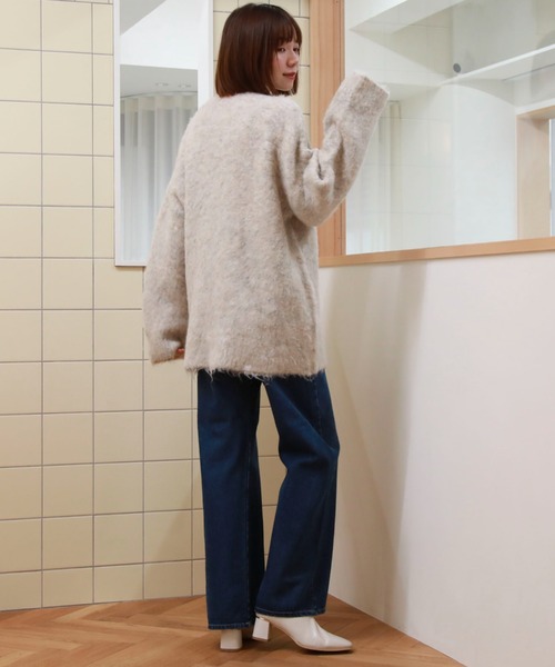 archives（アルシーヴ）の「シャギーミドルルーズニット（ニット/セーター・レディース・アイボリー/オレンジ/グレー/グリーン系その他・MEDIUM）」の10枚目の写真