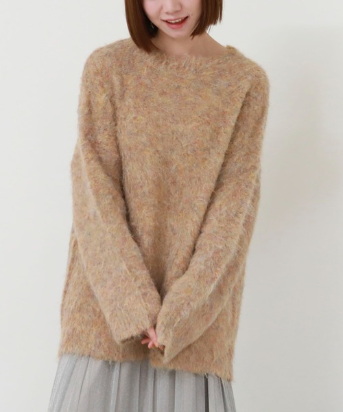 archives（アルシーヴ）の「シャギーミドルルーズニット（ニット/セーター・レディース・アイボリー/オレンジ/グレー/グリーン系その他・MEDIUM）」の12枚目の写真