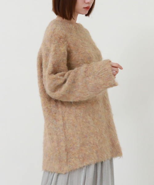 archives（アルシーヴ）の「シャギーミドルルーズニット（ニット/セーター・レディース・アイボリー/オレンジ/グレー/グリーン系その他・MEDIUM）」の13枚目の写真