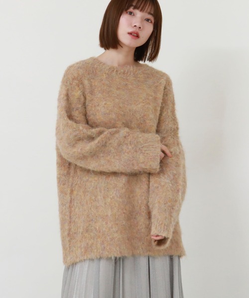 archives（アルシーヴ）の「シャギーミドルルーズニット（ニット/セーター・レディース・アイボリー/オレンジ/グレー/グリーン系その他・MEDIUM）」の15枚目の写真