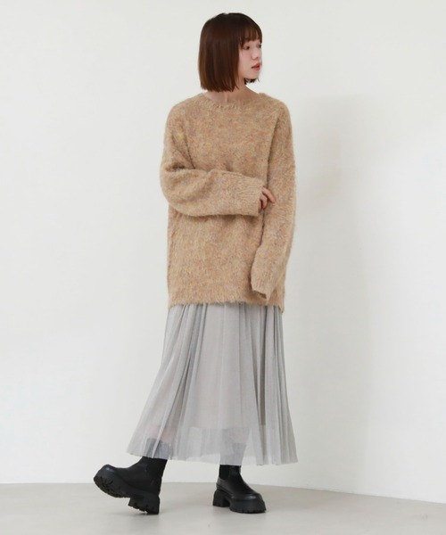 archives（アルシーヴ）の「シャギーミドルルーズニット（ニット/セーター・レディース・アイボリー/オレンジ/グレー/グリーン系その他・MEDIUM）」の18枚目の写真