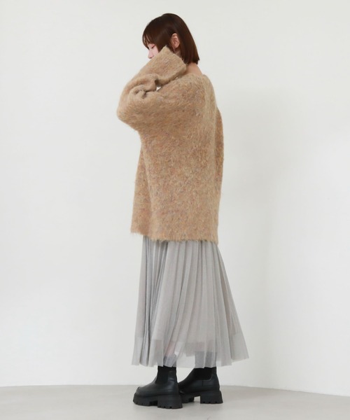 archives（アルシーヴ）の「シャギーミドルルーズニット（ニット/セーター・レディース・アイボリー/オレンジ/グレー/グリーン系その他・MEDIUM）」の19枚目の写真